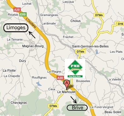 plan d'accès Puy Mory Bois (PMB)